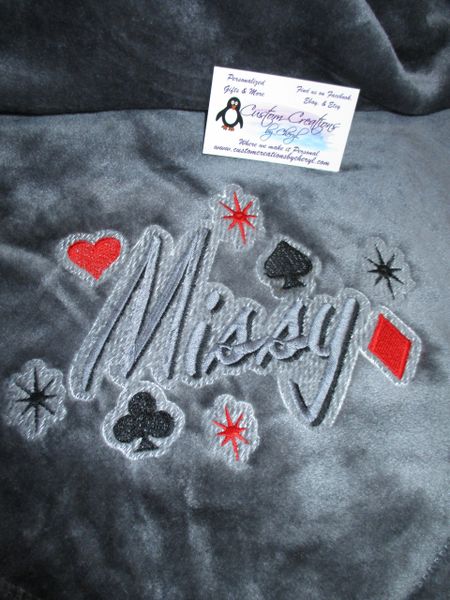 Poker Player Personalized Blanket, Mink Throw 50 x 60 Blanket, Poker Player Gift
