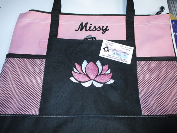 Custom Massage Therapist Lotus Personalized Tote Bag