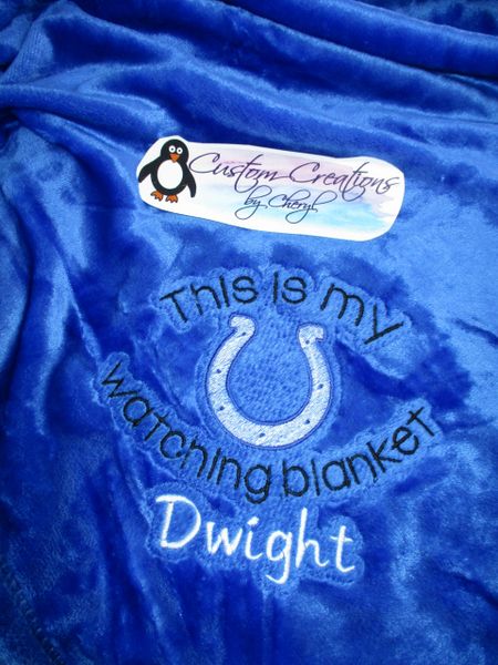 Custom This is my Colts watching Blanket Mink Throw 50 x 60 Blanket Sports Blanket
