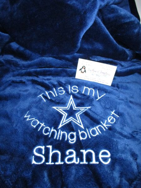 Custom This is my Cowboys watching Blanket Mink Throw 50 x 60 Blanket Sports Blanket