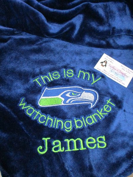 Custom This is my Seahawks watching Blanket Mink Throw 50 x 60 Blanket Sports Blanket