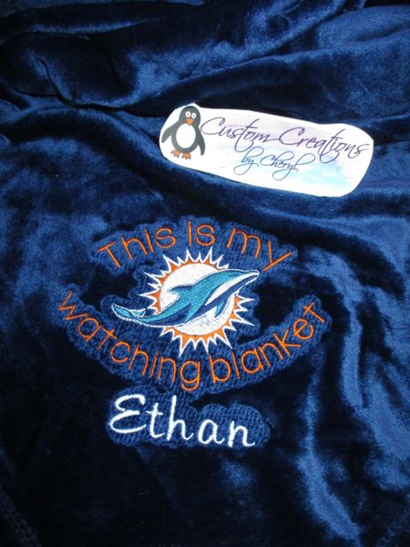 Custom This is my Dolphins watching Blanket Mink Throw 50 x 60 Blanket Sports Blanket