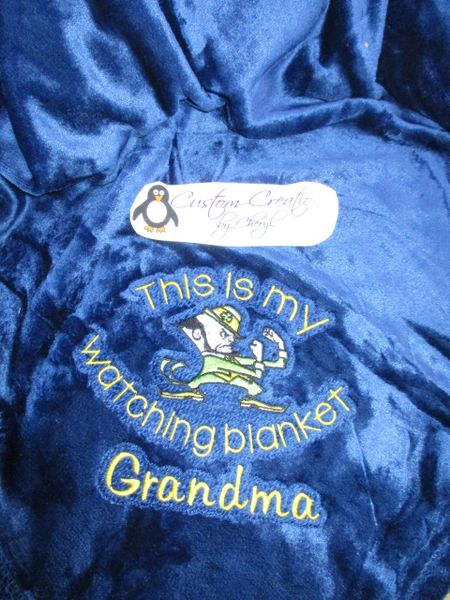 Custom This is my Notre Dame watching Blanket Mink Throw 50 x 60 Blanket Sports Blanket