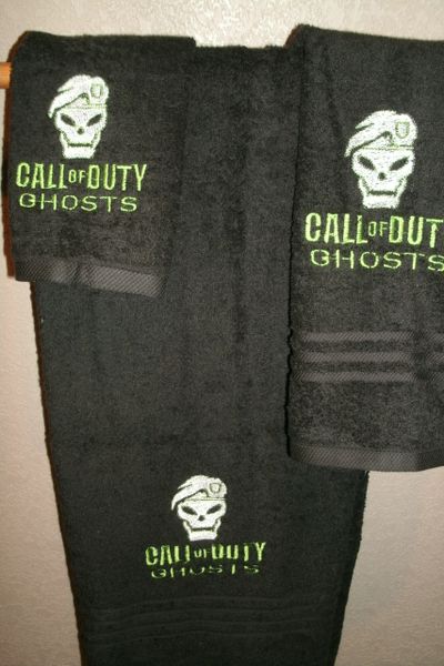 Duty Ghost Inspired Personalized 3 Piece Towel Set