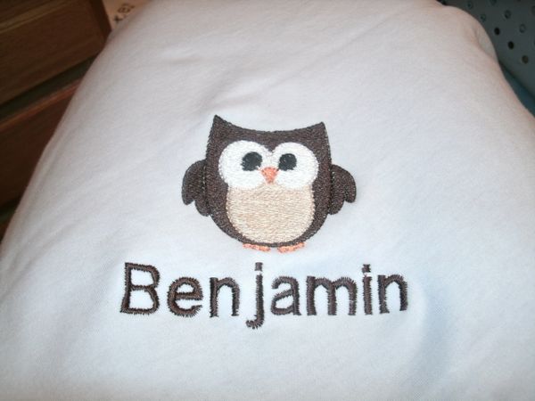 Owl Personalized Boy Baby Blanket
