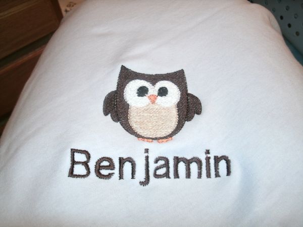 Owl Personalized Boy Baby Blanket