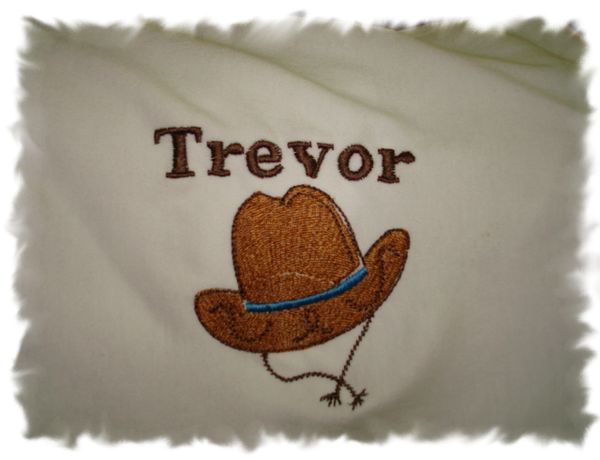 Cowboy Hat Personalized Baby Blanket