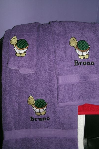 Turtle Personalized 3 Piece Towel Set
