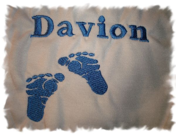 Baby Feet Personalized Baby Blanket