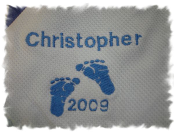 Baby Feet and Year Personalized Baby Blanket
