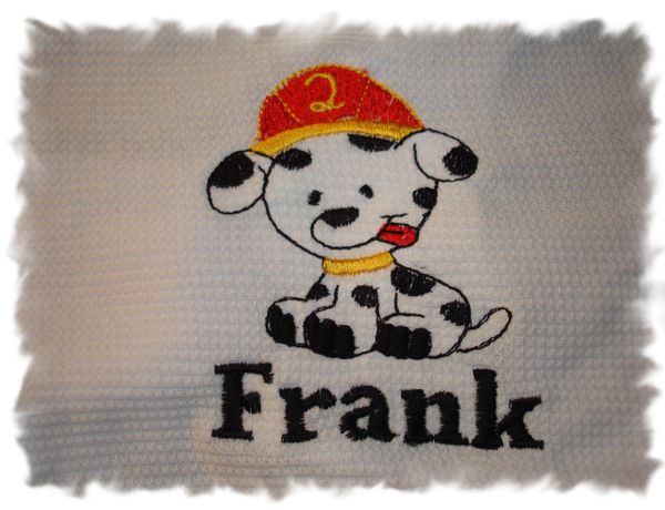 Dalmatian Fire Dog Personalized Baby Blanket
