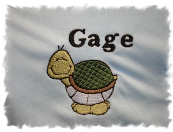 Cute Turtle Personalized Baby Blanket