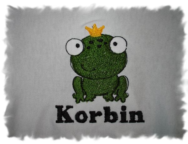 Cute Frog Prince Personalized Baby Blanket