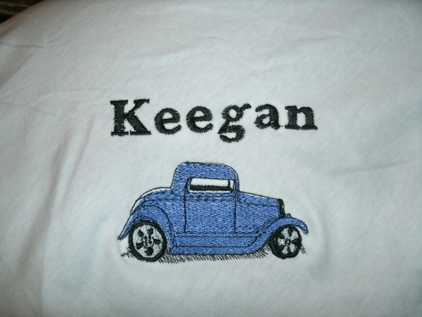 Hot Rod Car Personalized Baby Blanket