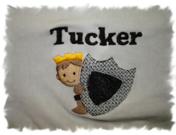 Prince with Shield Personalized Baby Blanket