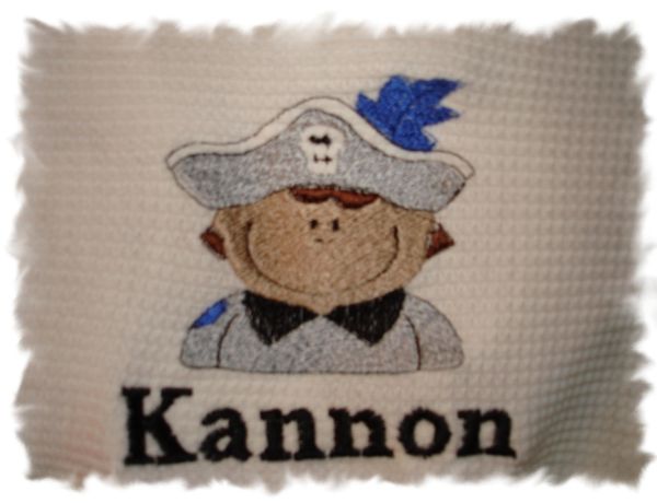 Pirate Boy Personalized Baby Blanket
