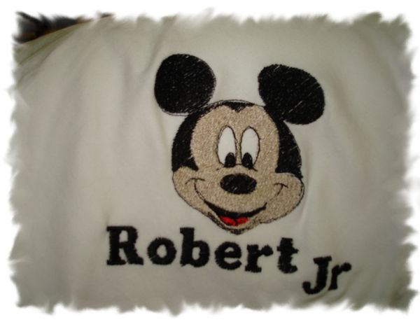 Mickey Face Personalized Baby Blanket