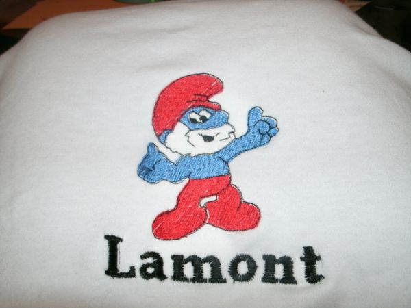 Papa Smurf Personalized Baby Blanket