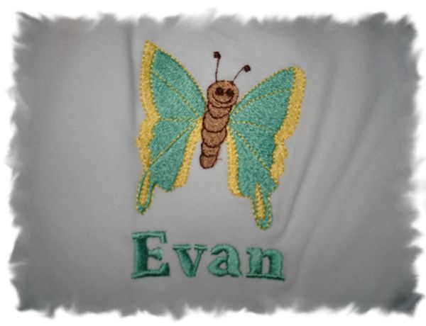 Butterfly Personalized Baby Blanket