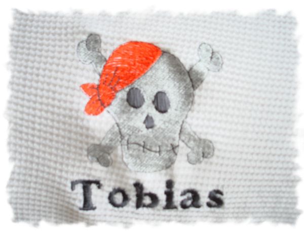 Pirate Skull Personalized Baby Blanket