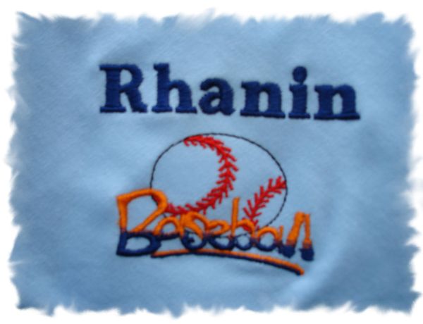 Baseball Two tone Personalized Baby Blanket