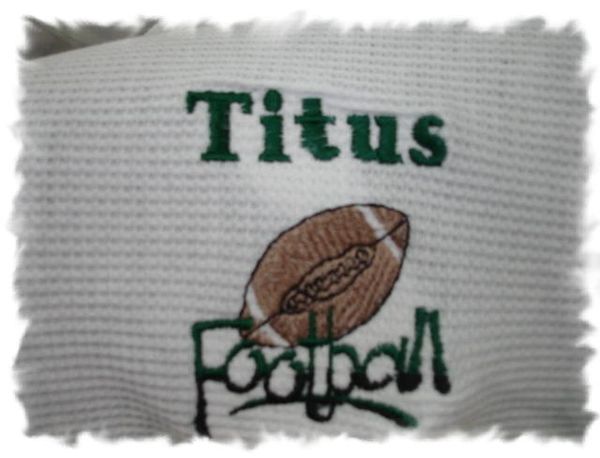 Football Two tone Personalized Baby Blanket