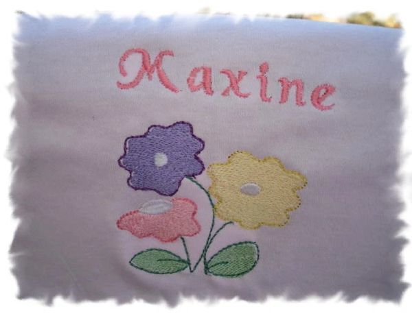 Pretty Flowers Personalized Girl Baby Blanket