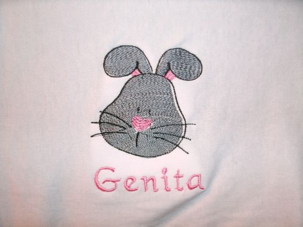 Cute Bunny Head Girl Personalized Baby Blanket