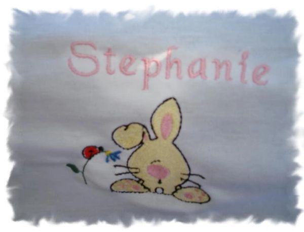 Adorable Bunny Personalized Baby Blanket