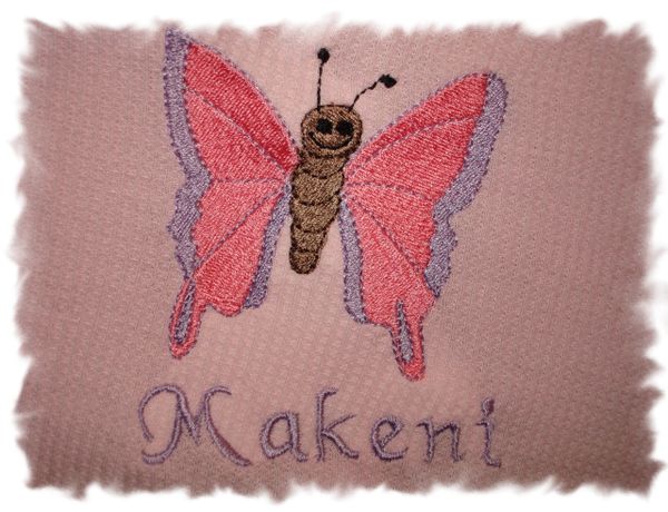 Butterfly Personalized Girl Baby Blanket