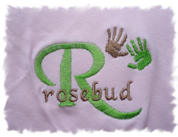 Monogram Sm Baby Girl Feet Letter Personalized Baby Blanket