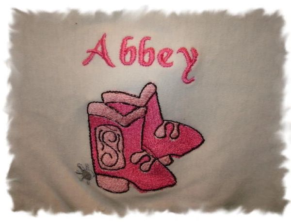 Cowgirl Boots Personalized Baby Blanket