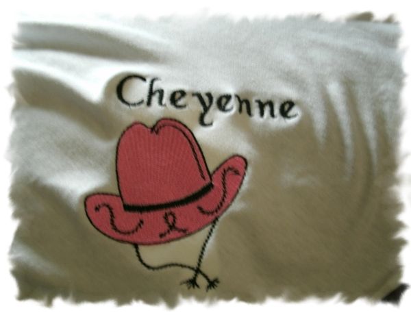 Cowgirl Hat Personalized Baby Blanket