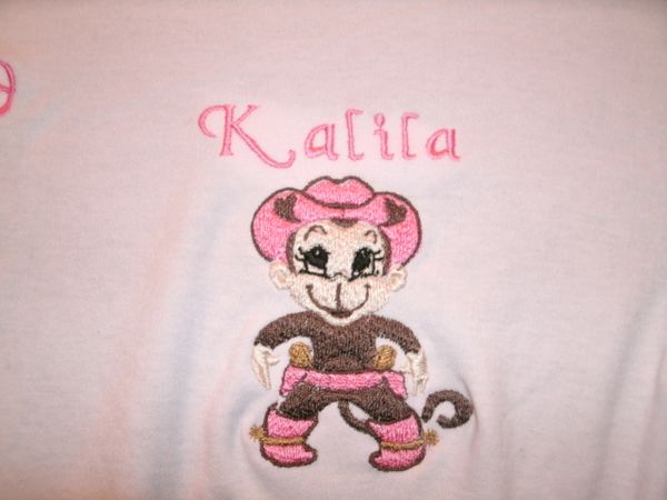 Cowgirl Monkey Personalized Baby Blanket