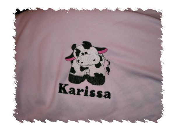 Cow Personalized Baby Blanket