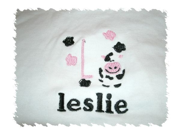 Cow Spots Monogram Personalized Baby Blanket