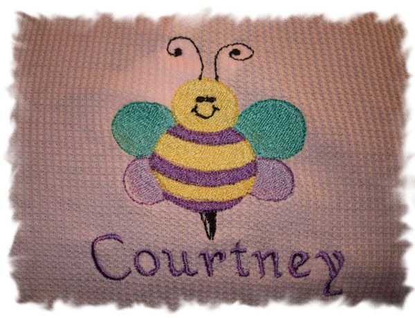 Cute Bumblebee Personalized Girl Baby Blanket