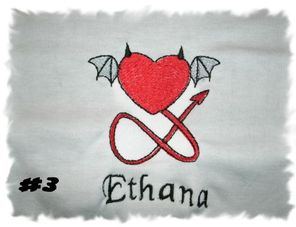 Devil Heart 3 Personalized Girl Baby Blanket