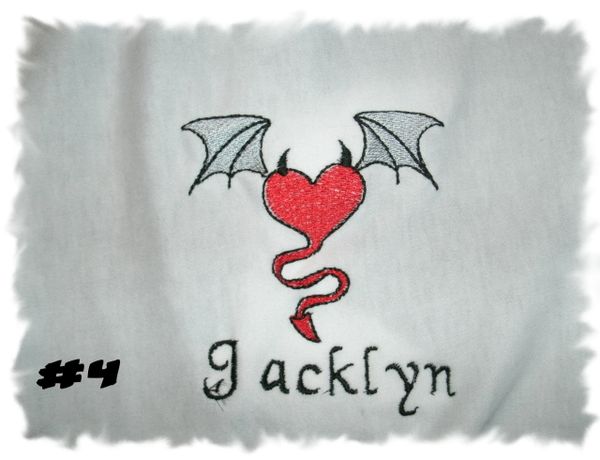 Devil Heart 4 Personalized Girl Baby Blanket