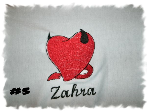 Devil Heart 5 Personalized Girl Baby Blanket