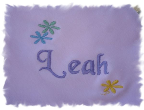 Dainty Flowers Personalized Girl Baby Blanket