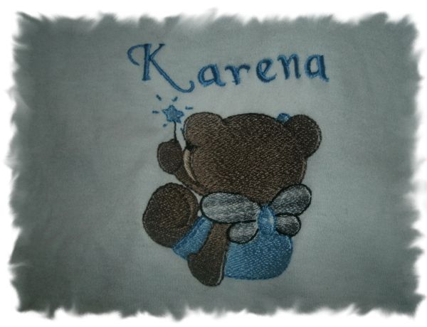 Fairy Bear Personalized Girl Baby Blanket