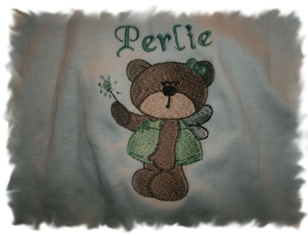 Fairy Bear 2 Personalized Girl Baby Blanket