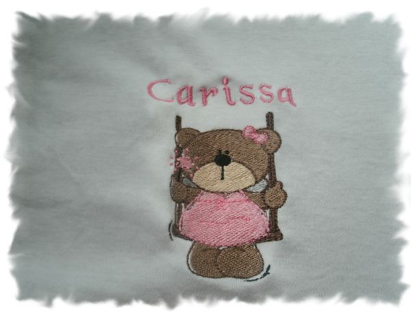 Fairy Bear 5 Personalized Girl Baby Blanket