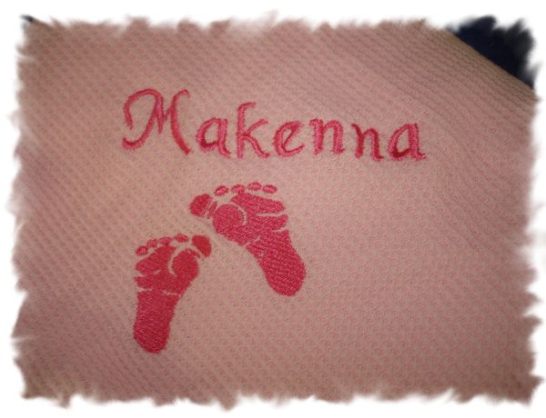 Baby Girl Feet Personalized Baby Blanket