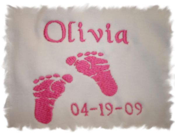 Baby Girl Feet Personalized Baby Blanket