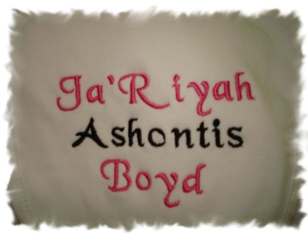Monogram Girl Full Name Personalized Baby Blanket