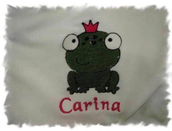 Cute Frog Princess Personalized Baby Blanket