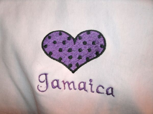 Polka Dotted Heart Personalized Girl Baby Blanket