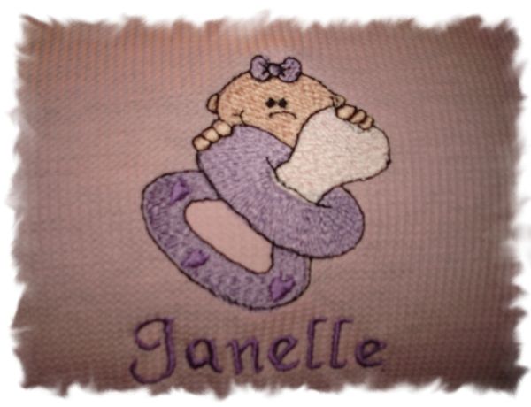 Baby Girl Pacifier Personalized Baby Blanket